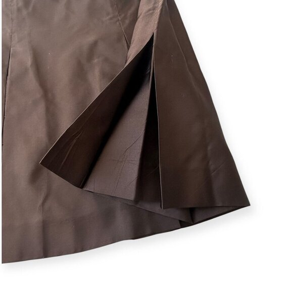 Prada Brown Silk Pleated Skirt, Size 44 Italy - Picture 9 of 14